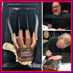 ROBERT ENGLUND SIGNED A Nightmare on Elm Street Freddy Metal Glove COA & PIC