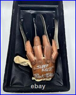 ROBERT ENGLUND SIGNED A Nightmare on Elm Street Freddy Metal Glove COA & PIC