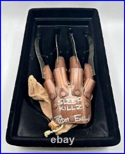 ROBERT ENGLUND SIGNED A Nightmare on Elm Street Freddy Metal Glove COA & PIC