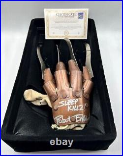 ROBERT ENGLUND SIGNED A Nightmare on Elm Street Freddy Metal Glove COA & PIC