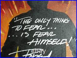 ROBERT ENGLUND Signed Painting FREDDY Nightmare on Elm Street BAS BECKETT COA C