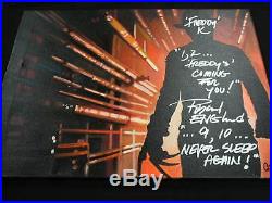 ROBERT ENGLUND Signed Painting Freddy Nightmare on Elm Street BAS BECKETT COA B