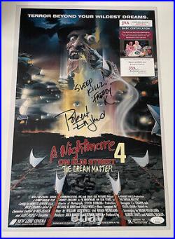 ROBERT ENGLUND signed 12X18 photo A NIGHTMARE ON ELM STREET 4 POSTER JSA