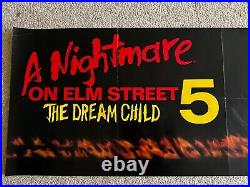 Rare 18x73 Nightmare On Elm Street 5 Original Media Video Release Poster