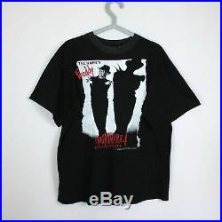 Rare 1989 A Nightmare On Elm Street 4 Horror Movie t-shirt Black Freddy Krueger