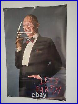 Rare Freddy Kreuger Nightmare on Elm Street 3 Let's Party Movie Film Poster 1987