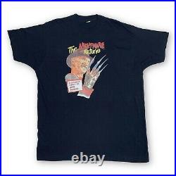 Rare Vintage 80s Freddy Krueger Nightmare On Elm Street Movie Promo T Shirt XL