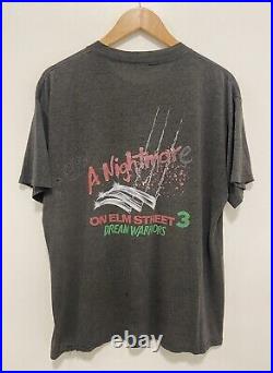 Rare Vtg 80's Freddy Krueger Nightmare On Elm Street 3 Horror Movie Thin T-shirt