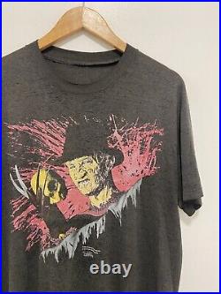 Rare Vtg 80's Freddy Krueger Nightmare On Elm Street 3 Horror Movie Thin T-shirt