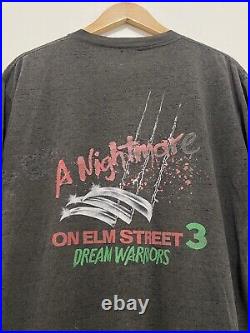 Rare Vtg 80's Freddy Krueger Nightmare On Elm Street 3 Horror Movie Thin T-shirt