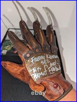 Robert Englund Freddy Krueger Autographed Nightmare On Elm St Metal Glove COA
