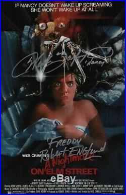 Robert Englund Heather Langenkamp Signed A Nightmare On Elm Street Movie Poster