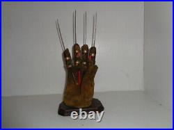Robert Englund Signed Freddy Krueger Glove Nightmare on Elm Street with Stand COA