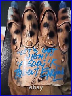 Robert Englund Signed Nightmare On Elm Street Freddy Krueger SYRINGE Glove JSA