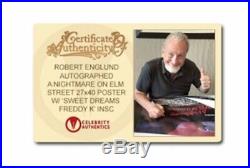 Robert Englund signed A Nightmare on Elm Street Movie Poster