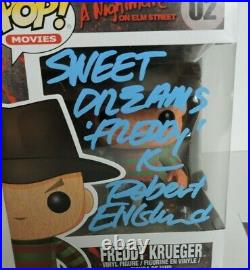 Robert Englund signed Funko Pop, Freddy Krueger, Nightmare on Elm Street JSA