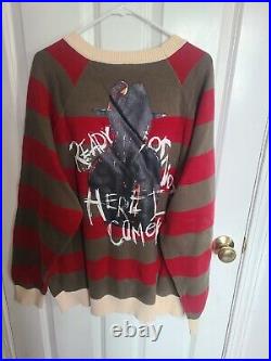 Shoe Palace X Nightmare On Elm Street Freddy Krueger Cardigan Sweater Mens 2XL