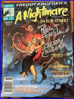 Signed Nightmare On Elm Street Comic Freddy Krueger Robert Englund COA