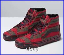 Size 11 Vans X Horror Nightmare On Elm Street SK8-Hi Freddy Krueger Mens Shoes