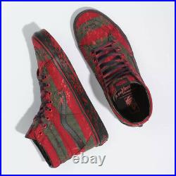 Size 12 Vans Horror Nightmare On Elm Street SK8-Hi Freddy Krueger Mens Shoes