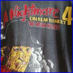 Super Rare 80S Vintage Nightmare On Elm Street Freddy T-Shirt Original Old