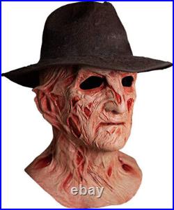 Trick or Treat Nightmare on Elm Street Part 4 Deluxe Freddy Latex Mask + Hat