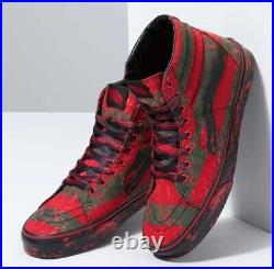 VANS X HOUSE Of TERROR Sk8-Hi, Nightmare On Elm Street Freddy Krueger, Size UK 10