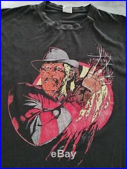 VTG 1988 Freddy Kruger Nightmare On Elm Street 4 Double Sided Tee Black L/XL