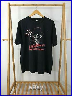 VTG A Nightmare On Elm Street Freddy Krueger Movie Promo T-Shirt Sz XL RARE