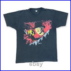 Vintage 1987 Nightmare on Elm Street 3 Horror Movie T shirt Black Large