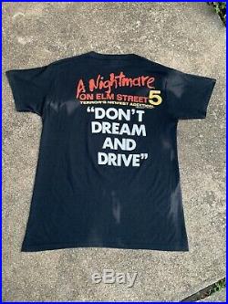 Vintage 1989 T Shirt A Nightmare On Elm Street 5 Freddy Krueger Rare 5 Horror XL