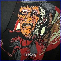 Vintage 80s A Nightmare On Elm Street 4 Freddy Krueger Movie T Shirt Horror Sz L