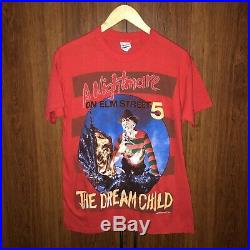 Vintage 80s A Nightmare On Elm Street 5 The Dream Child T Shirt Movie Horror