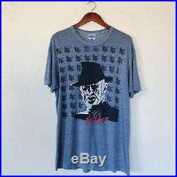 Vintage 80s Nightmare On Elm Street T Shirt Freddy Krueger 1989 Promo XL Horror