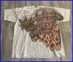 Vintage 90s Freddy Kreuger Airbrush Nightmare On Elm Street Tee Shirt Size XL