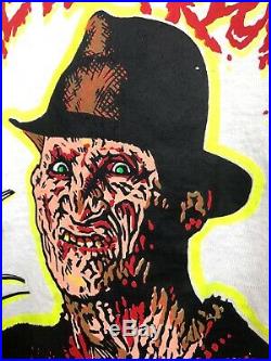 Vintage A Nightmare On Elm Street 4 Freddy Krueger Shirt Mens L 80s Horror Promo