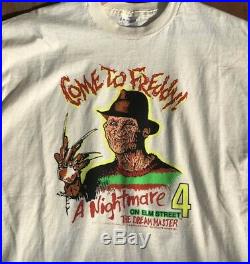 Vintage Freddy Krueger A Nightmare On Elm street 4 The Dream Master XL Tee Rare