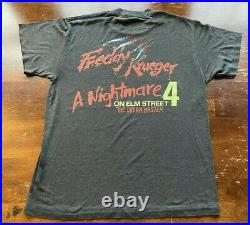 Vintage NIGHTMARE ON ELM STREET 4 Freddy Krueger T Shirt LARGE Horror Movie