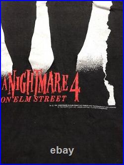 Vintage Nightmare On Elm Street Shirt 80s Horror Movie/Film 1989 Promo Large