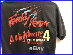 Vintage Nightmare on Elm Street The Dream Master Tshirt 1980s Black Horror Rare
