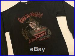 Vtg 80s Nightmare on Elm Street 4 1988 Sweatshirt Come To Freddy! Horror Krueger