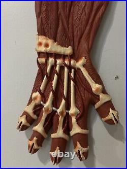 Vtg FREDDY KRUEGER Bone GLOVE Claw 1995 halloween Nightmare On Elm Street Hand