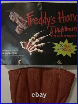 Vtg FREDDY KRUEGER Bone GLOVE Claw 1995 halloween Nightmare On Elm Street Hand