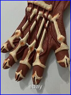 Vtg FREDDY KRUEGER Bone GLOVE Claw 1995 halloween Nightmare On Elm Street Hand