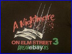 Vtg NIGHTMARE ON ELM STREET t shirt horror movie promo pulp fiction evil dead