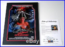 Wes Craven Englund & Langenkamp Signed Nightmare On Elm Street Poster Psa V04432