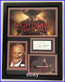 Wes Craven & Robert Englund Signed Photo Display Nightmare Elm Street Jsa Coa